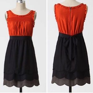 ANTHROPOLOGIE Scallop Hem Dress NWT